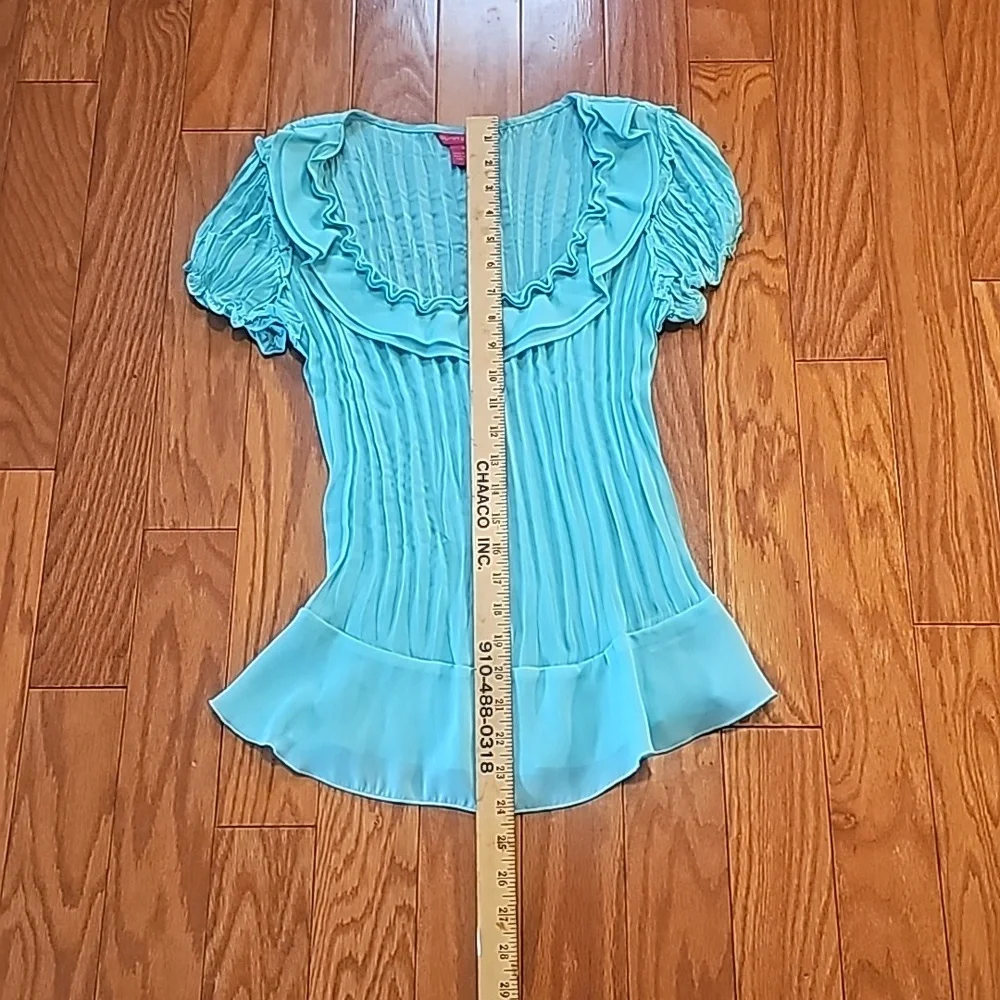 Womens SUNNY LEIGH Shirt. Size M. Color Green. - Picture 4 of 7